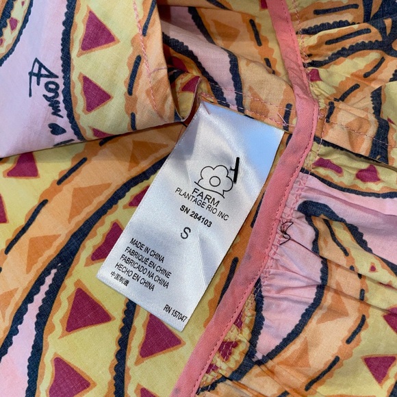 FARM Rio Pink Dress with Yellow Sunburst Print - Picture 11 of 13